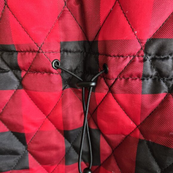 Relativity Women's Lightweight Quilted Vest Size XL Red Black Plaid Zip Front - Picture 5 of 10